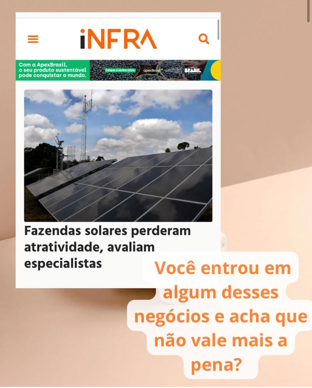 FAZENDAS SOLARES PERDERAM A ATRATIVIDADE, dizem especialistas. O mercado mudou — e os projetos solares sentiram o impacto. Se você investiu em fazendas solares e hoje questiona a viabilidade do negócio, é essencial analisar: ✔️ contratos ✔️ estrutura regulatória ✔️ possibilidades de reequilíbrio ou encerramento estratégico Em muitos casos, é possível reduzir prejuízos e redesenhar a estratégia.